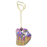 Rock Quartz Titanium Table Card Holder Wedding Name Holders