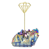 Rock Quartz Titanium Table Card Holder Wedding Name Holders