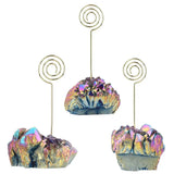 Rock Quartz Titanium Table Card Holder Wedding Name Holders