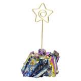 Rock Quartz Titanium Table Card Holder Wedding Name Holders