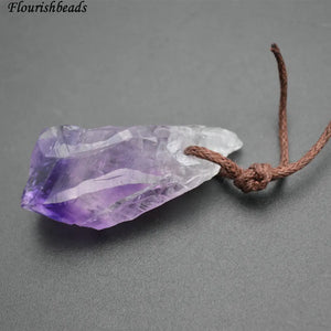10pc Natural Amethyst Quartz Stone Pendants
