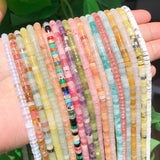 15'' Strand 4x2MM Amethysts Opal Beads Round Bead Pink Quartz Amazonite