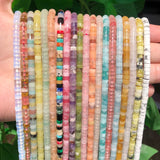 15'' Strand 4x2MM Amethysts Opal Beads Round Bead Pink Quartz Amazonite