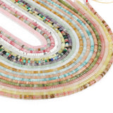 15'' Strand 4x2MM Amethysts Opal Beads Round Bead Pink Quartz Amazonite