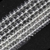 Clear Quartz Rondelle Heishi Beads for Jewelry Making 15''