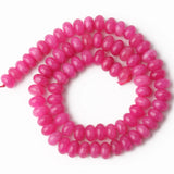 Fuschia Jade Stone 5x8mm Abacus Spacer Beads for Jewelry Making