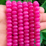 Fuschia Jade Stone 5x8mm Abacus Spacer Beads for Jewelry Making