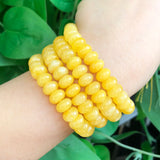 5x8mm Yellow Jades Abacus Round Spacer Beads for Jewelry DIY