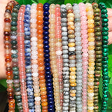 Natural Stone Beads Abacus Quartz Agates Labradorite Lapis Loose Beads