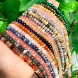 Natural Stone Beads Abacus Quartz Agates Labradorite Lapis Loose Beads