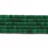 Green Agates Rondelle Stone Beads Wheel Spacer Beads 15''