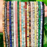Green Agates Rondelle Stone Beads Wheel Spacer Beads 15''