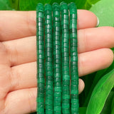 Green Agates Rondelle Stone Beads Wheel Spacer Beads 15''