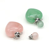 Rose Crystal Green Aventurine Oil Diffuser Pendant Necklace