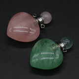 Rose Crystal Green Aventurine Oil Diffuser Pendant Necklace