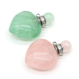 Rose Crystal Green Aventurine Oil Diffuser Pendant Necklace