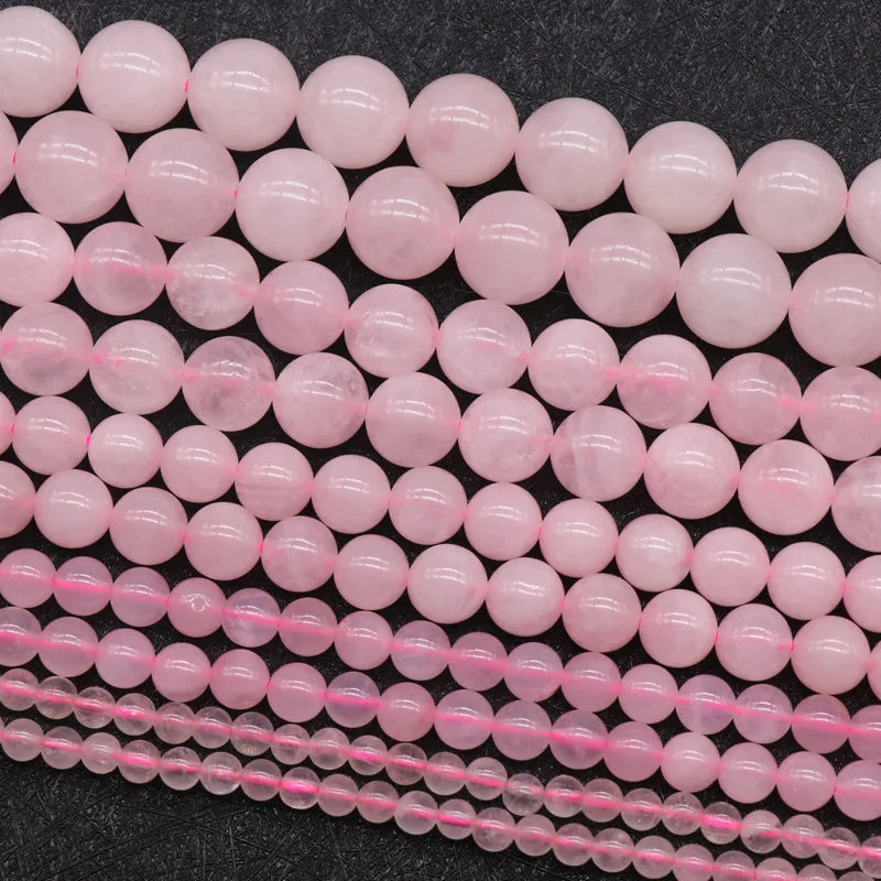 Natural Rose Crystal Loose Beads For DIY Jewelry