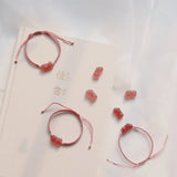 Natural Rose Crystal PiXiu Bracelet Quartz Beaded Bangle Bracelet