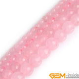 Natural Rose Pink Jades Faceted Round Beads 15in Strand for Jewelry Making