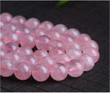 Rose Quartz Round Gemstone Beads for Jewelry Making 15inch