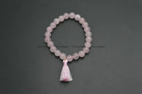 Rose Quartz Stone Beads Tassel Bracelet