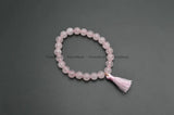 Rose Quartz Stone Beads Tassel Bracelet