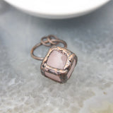 Rose Quartz Aventurine Amethyst Tiger Eye Square Stone Pendants