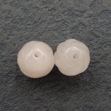 Rose Quartz Carved High Earrings Bead 15x10mm