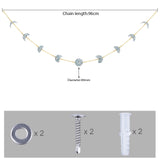 Rose Quartz Crystal Moon Hanging Ornament - Healing Wall Art