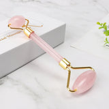 Rose Quartz Face Roller Body Massager Healing Crystal Pink Gua Sha Set