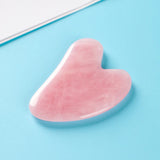 Rose Quartz Face Roller Body Massager Healing Crystal Pink Gua Sha Set