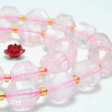Rose Quartz Faceted Double Terminated Point Loose Beads