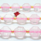 Rose Quartz Faceted Double Terminated Point Loose Beads