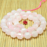 Rose Quartz Faceted Double Terminated Point Loose Beads Semi Precious Stone