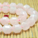 Rose Quartz Faceted Double Terminated Point Loose Beads Semi Precious Stone