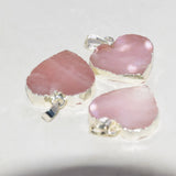 Rose Quartz Heart Pendant Pink Crystal Stone Necklace