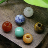 Natural Stone Large Hole Bead Pendant 14MM for Jewelry Making DIY Necklace