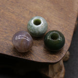 Natural Stone Large Hole Bead Pendant 14MM for Jewelry Making DIY Necklace
