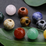 Natural Stone Large Hole Bead Pendant 14MM for Jewelry Making DIY Necklace