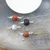 Rose Quartz Labradorite Pendulum for Dowsing Divination
