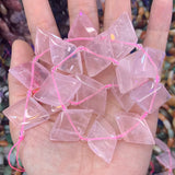 Rose Lemon Fluortie Stone Beads Rhombus Square 15'' DIY Jewelry Making