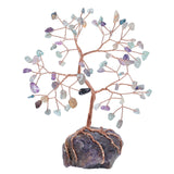 Rose Quartz Money Tree Reiki Healing Crystal Tree with Amethyst Base