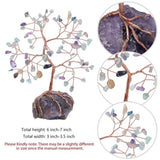 Rose Quartz Money Tree Reiki Healing Crystal Tree with Amethyst Base