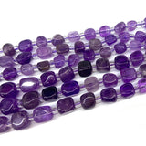 Rose Quartz Moonstone Citrine Jade Amethyst Stone Beads 15'' DIY Loose Beads