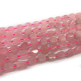 Rose Quartz Moonstone Citrine Jade Amethyst Stone Beads 15'' DIY Loose Beads