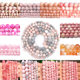 Rose Quartz Pink Crystal Beads for DIY Bracelet