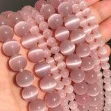 Rose Quartz Pink Crystal Beads for DIY Bracelet