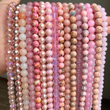 Rose Quartz Pink Crystal Beads for DIY Bracelet