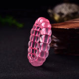 Rose Quartz Pink Star Light Stretch Bracelet 13x10mm Clear Rectangle Beads