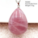 Rose Quartz Pink Water Drop Pendant Necklace
